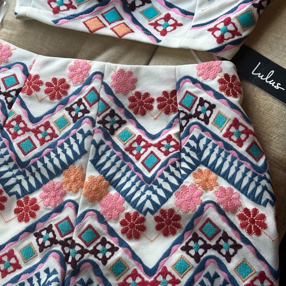 Lulus-Rhythm is Gonna Get You Embroidered White Shorts - Picture 4 of 7